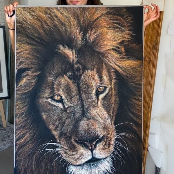 Lion format 70X100 pastel sec